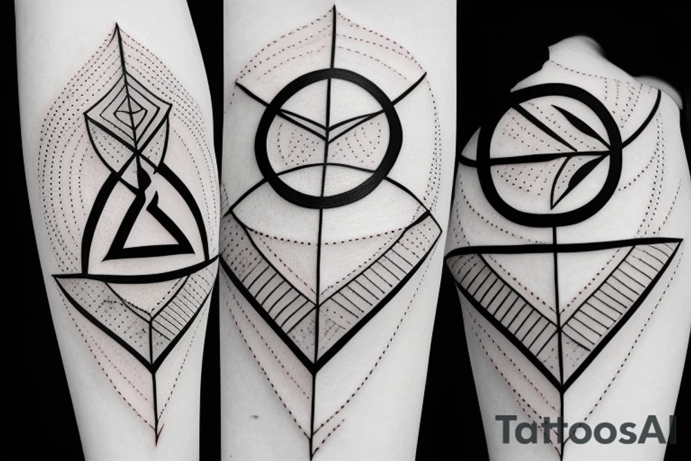 delta symbol mixed with hourglass tattoo idea