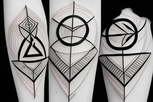 delta symbol mixed with hourglass tattoo idea
