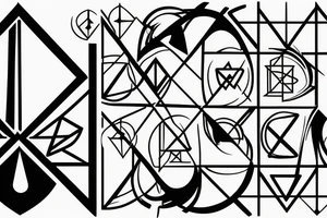 delta symbol mixed with hourglass tattoo idea