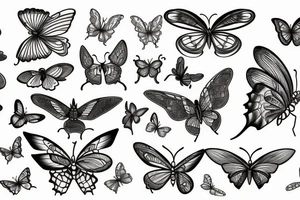 An dragon-fly and a butterfly tattoo idea