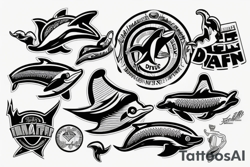 Miami dolphin tattoo idea