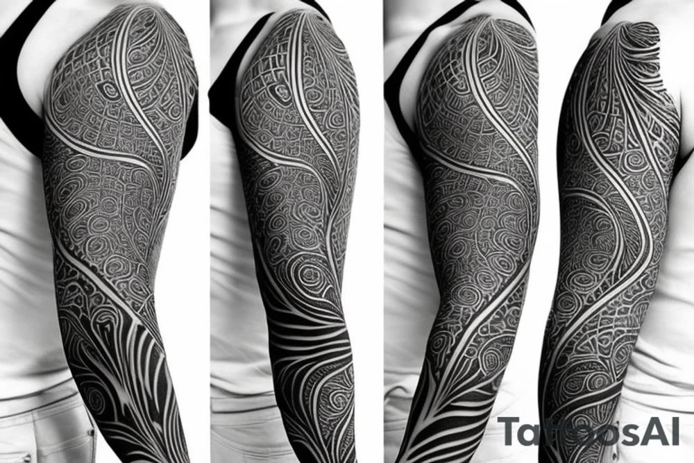 Fractal sleeve tattoo idea