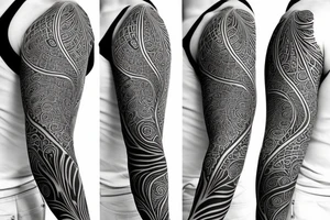 Fractal sleeve tattoo idea