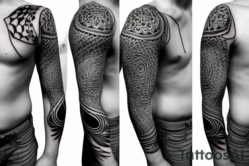Fractal sleeve tattoo idea