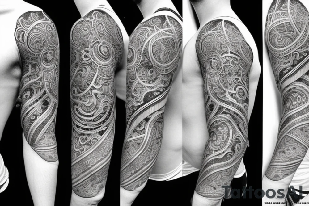 Fractal sleeve tattoo idea