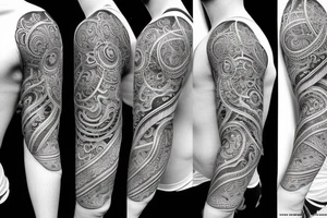 Fractal sleeve tattoo idea