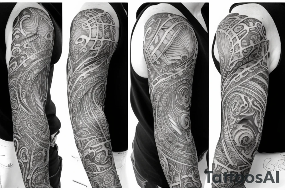 Fractal sleeve tattoo idea