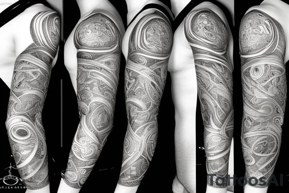 Fractal sleeve tattoo idea