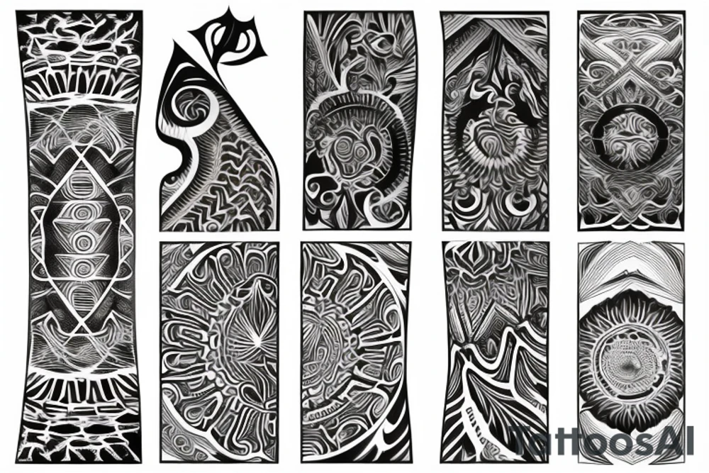 Fractal sleeve tattoo idea
