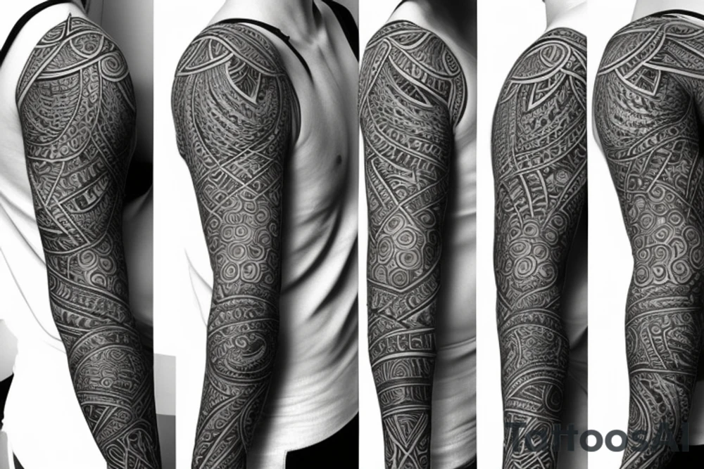 Fractal sleeve tattoo idea
