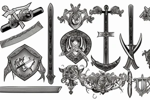 medieval sword tattoo idea