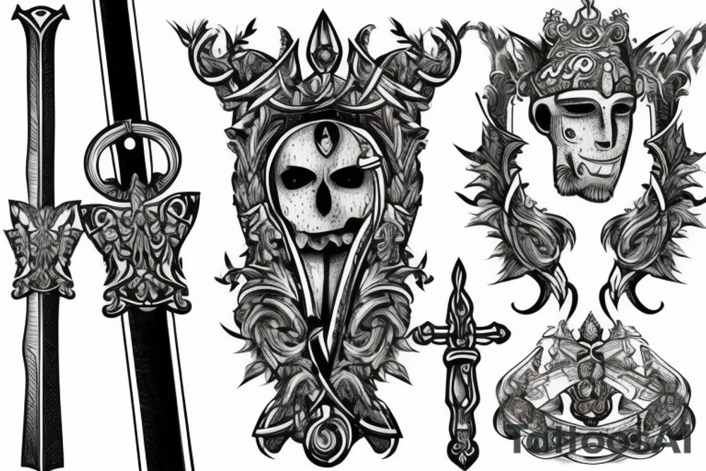 medieval sword tattoo idea