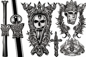 medieval sword tattoo idea