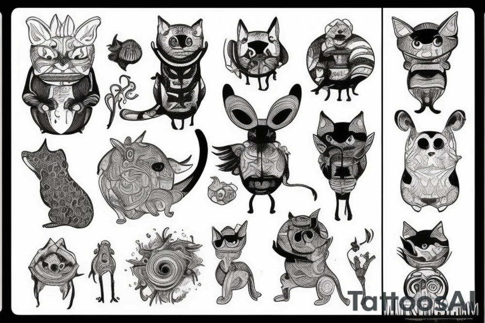 weird animal tattoo idea