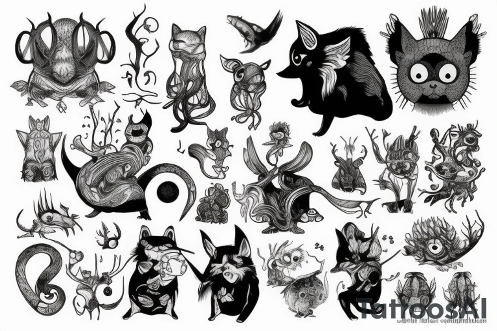 weird animal tattoo idea