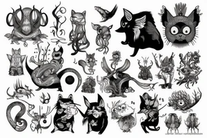 weird animal tattoo idea