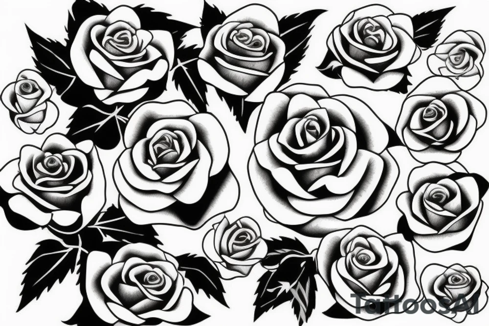 A rose inside a triangle tattoo idea