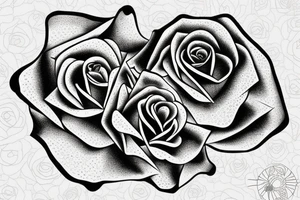 A rose inside a triangle tattoo idea