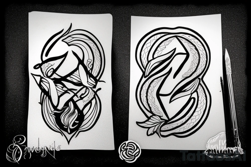 Twin flames for couples tattoo idea