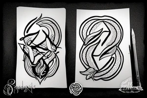 Twin flames for couples tattoo idea