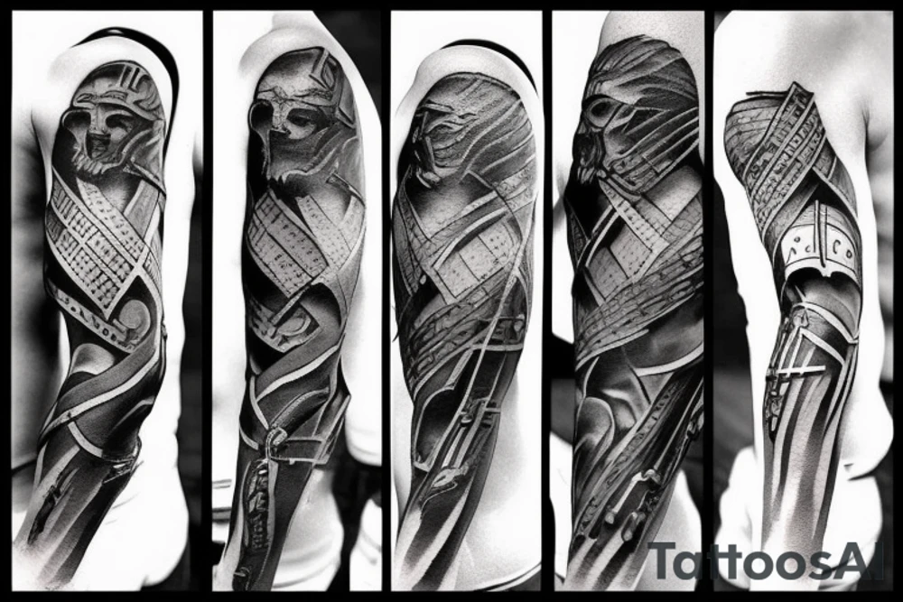 spartan warrior tattoo idea