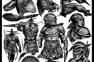 spartan warrior tattoo idea