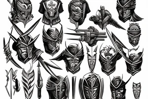 spartan warrior tattoo idea