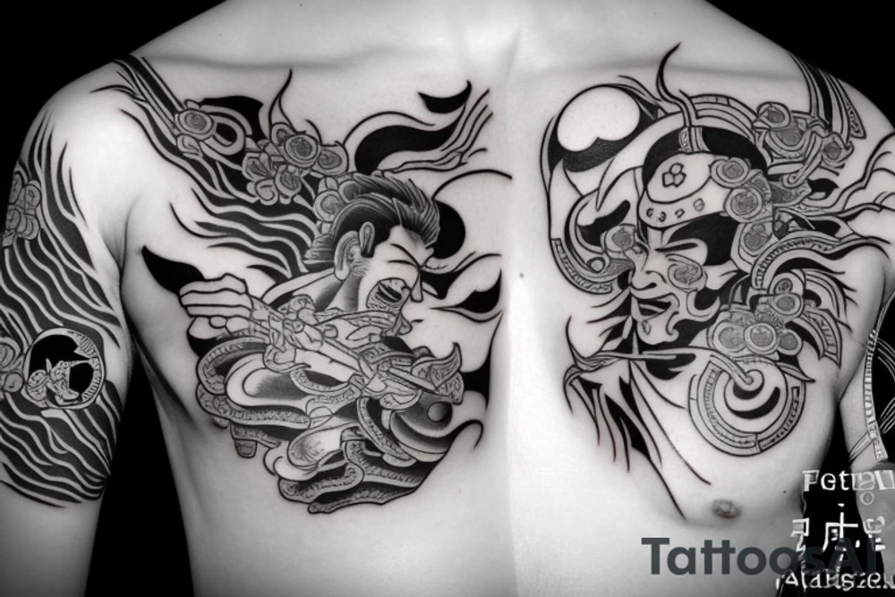 japanese warrior tattoo idea