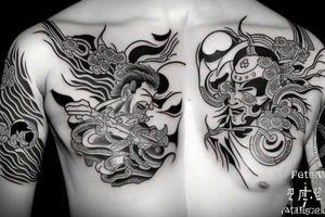 japanese warrior tattoo idea