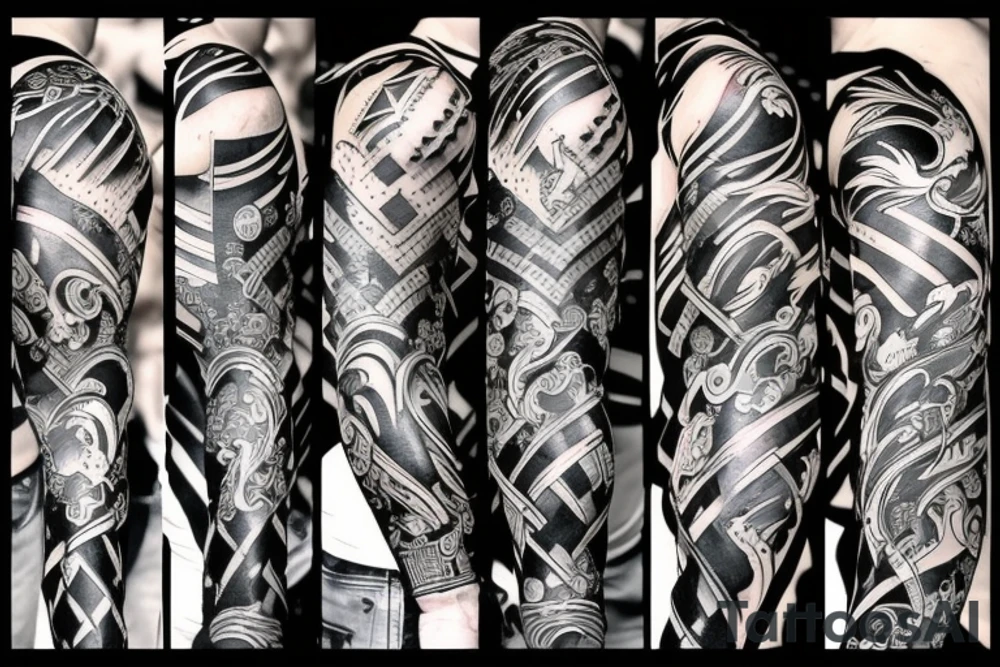 3 warriors fighting tattoo idea