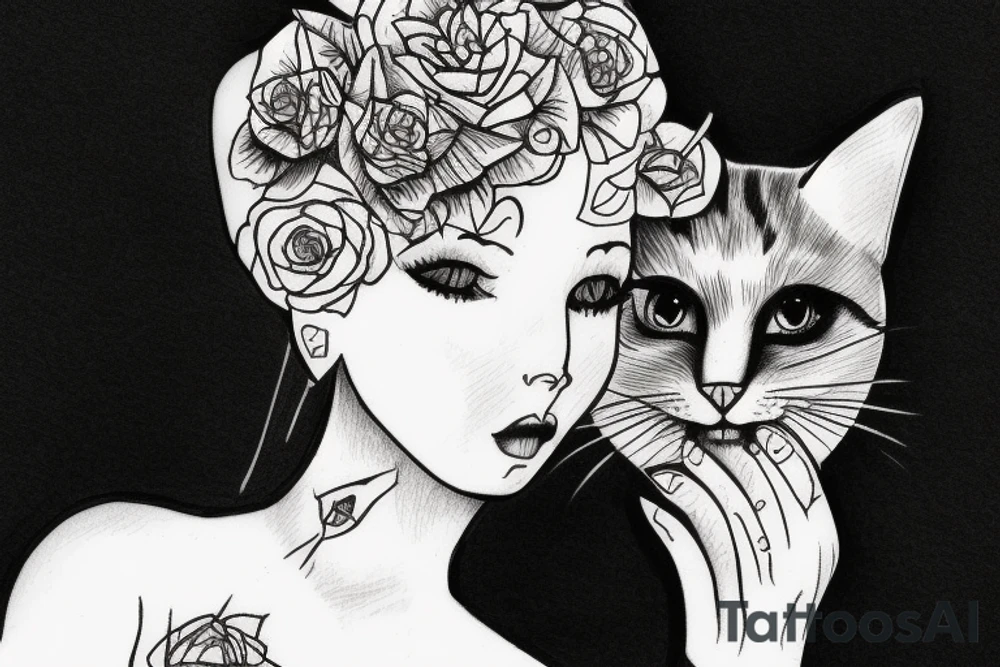 Fabiena, cat, girl tattoo idea