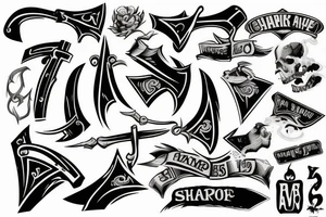 sharping axe tattoo idea
