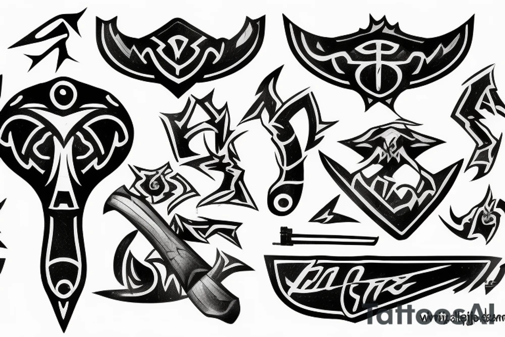 sharping axe tattoo idea
