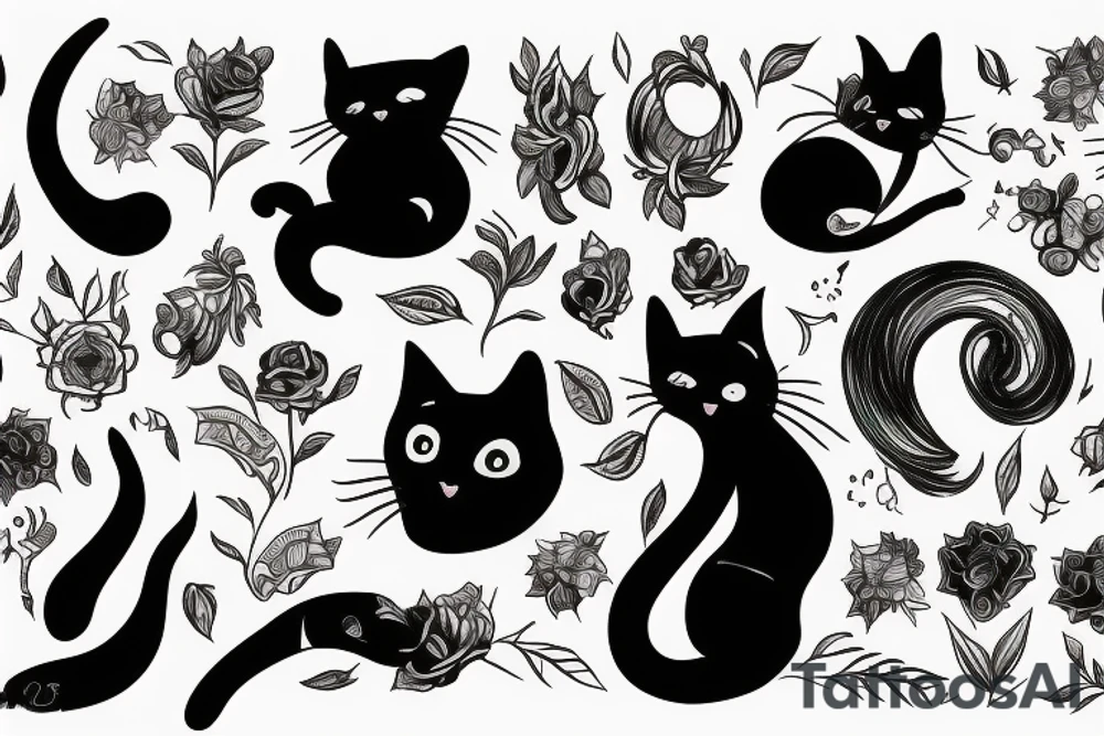 Fabiena, cat, girl tattoo idea