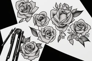 Flower and lemons tattoo idea