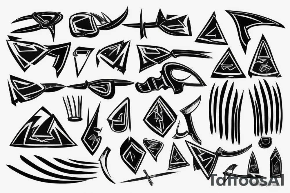 sharp axe tattoo idea