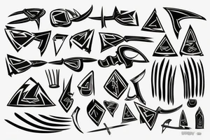 sharp axe tattoo idea
