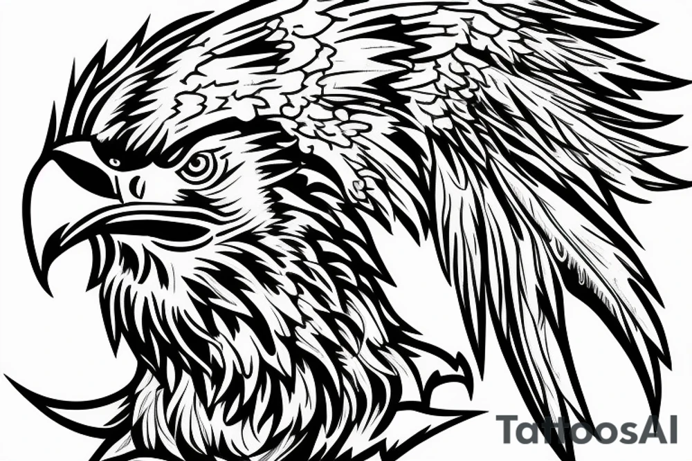 eagle sharpening axe tattoo idea