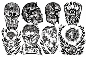 Warrior I gotta find a peace of mind tattoo idea