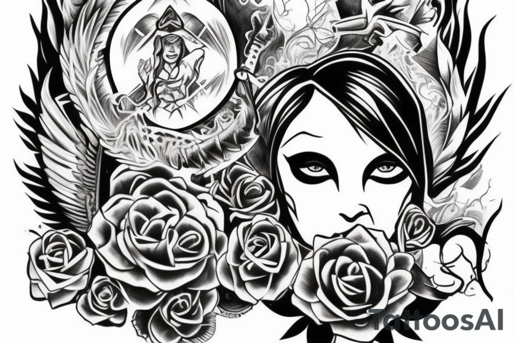 Warrior I gotta find a peace of mind tattoo idea