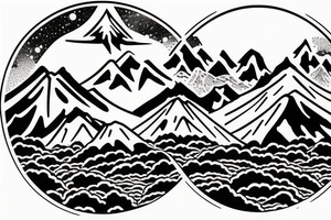 snow globe with mountains in it saying adventure more tattoo idea