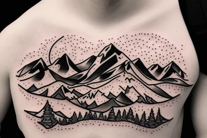 snow globe with mountains in it saying adventure more tattoo idea