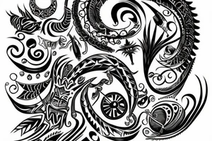 Tribal cover of my current tattoo tattoo idea
