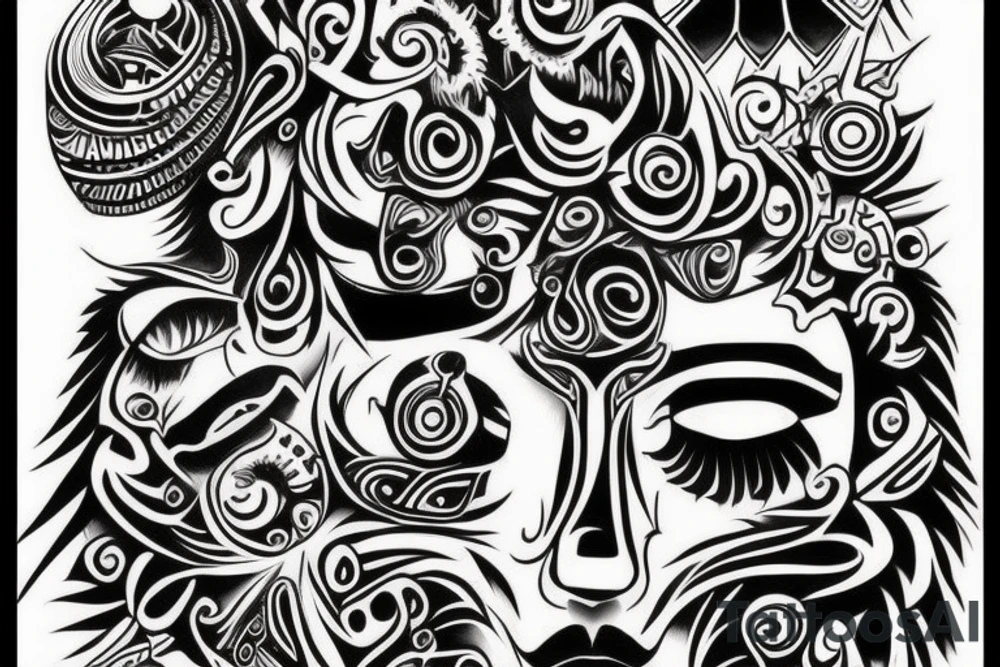 Tribal cover of my current tattoo tattoo idea