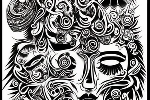 Tribal cover of my current tattoo tattoo idea