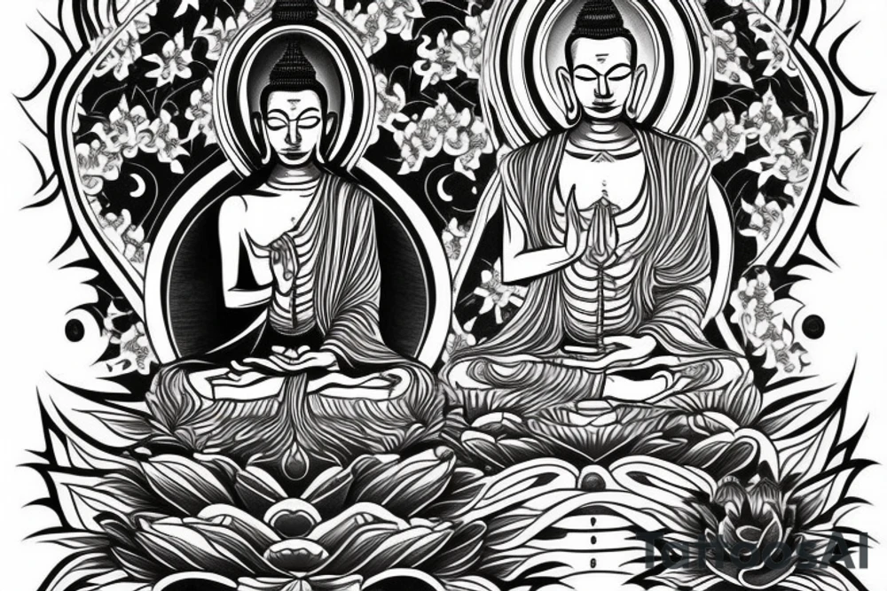 Mysticism Buddhism tattoo idea