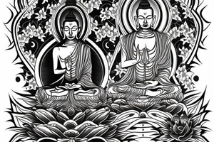 Mysticism Buddhism tattoo idea