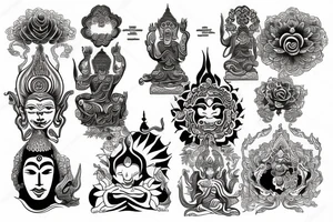 Mysticism Buddhism tattoo idea
