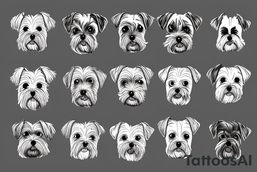 Biewer Terrier tattoo idea