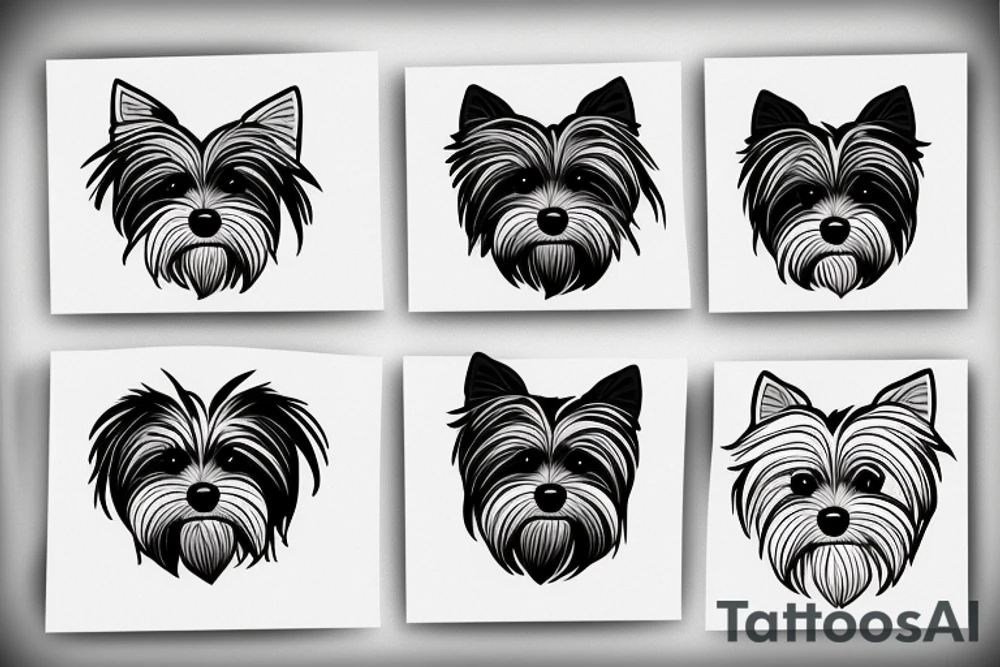 Happy yorkies tattoo idea